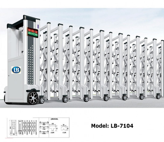 Cổng Xếp Nhôm Hợp Kim LB7104